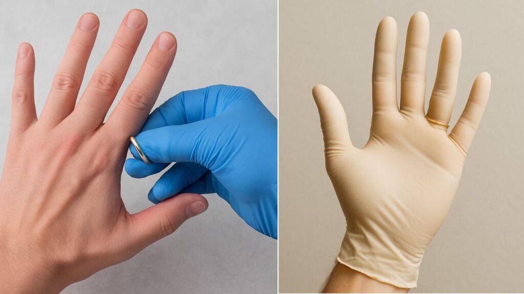 Compression Glove Trick to get ring off swollen finger