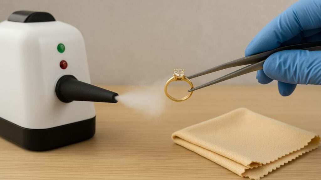 Diamond ring Steam Cleaning