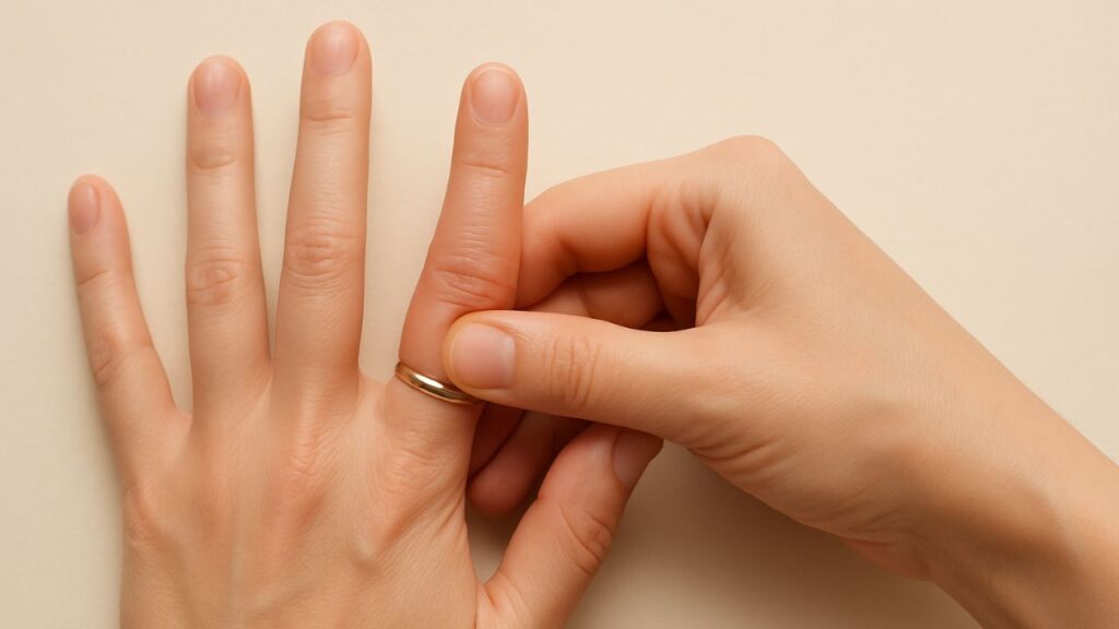 Finger Massage Technique to get ring off swollen finger
