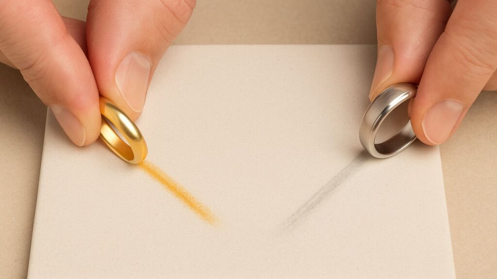 Gold Ceramic Test (Scratch Test)