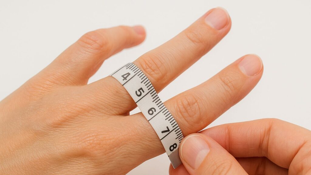 Measure finger size with Measuring Tape