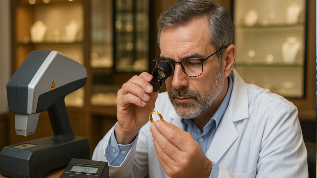 Professional checking gold