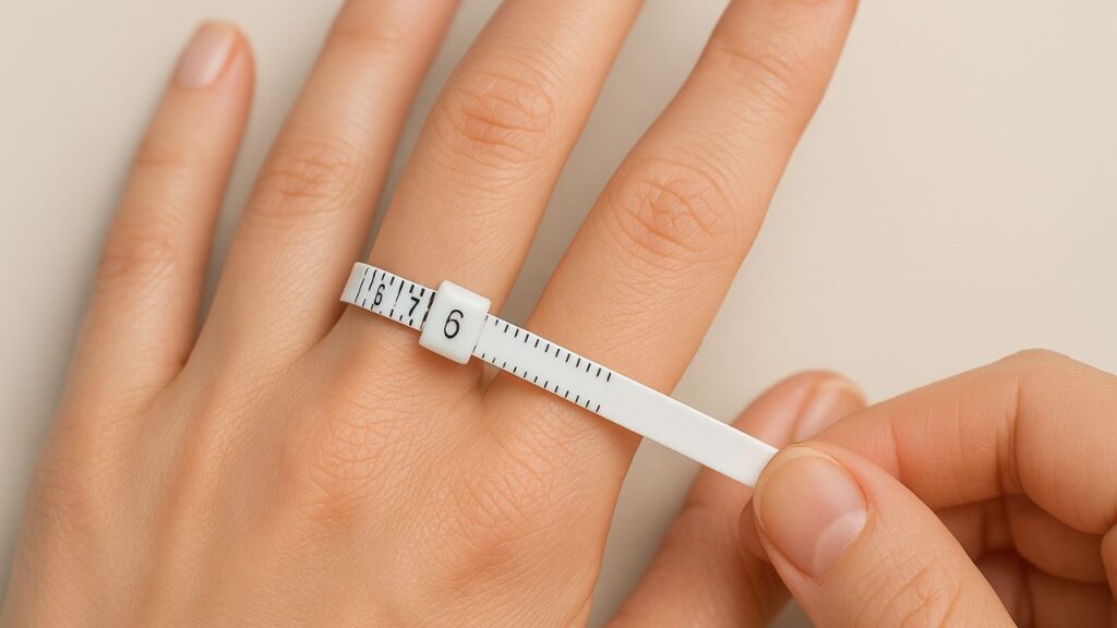 Use a Ring Sizer Tool (Plastic or Adjustable Ring Gauge)