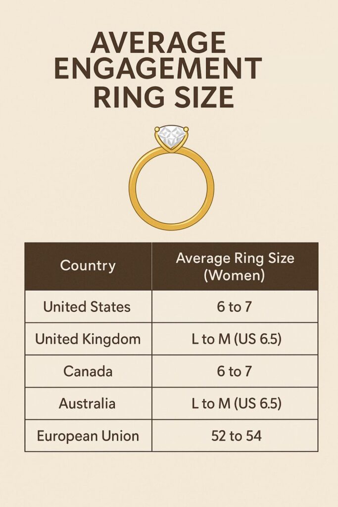 average engagement ring size