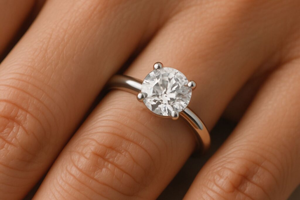 average engagement ring size
