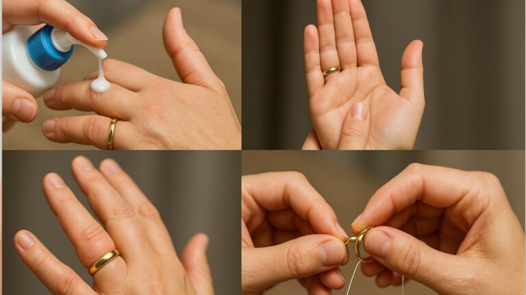 how to get ring off swollen finger