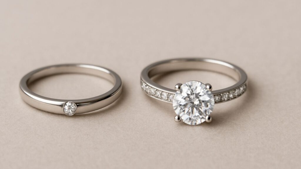 promise ring and engagement ring
