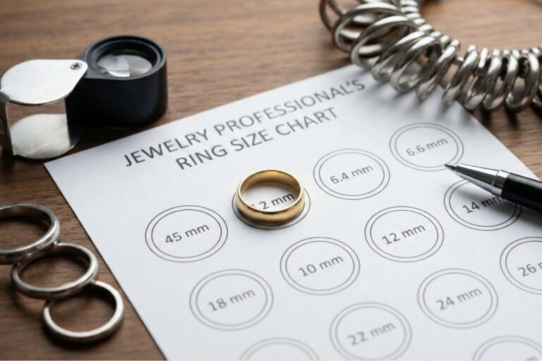 ring size chart with ring